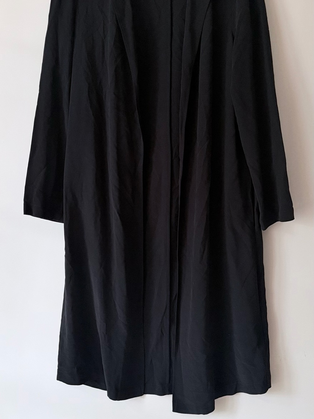 Eileen Fisher Black Long Trench Coat